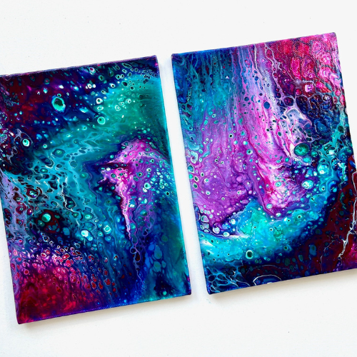 Pouring Art with Mii Paintings